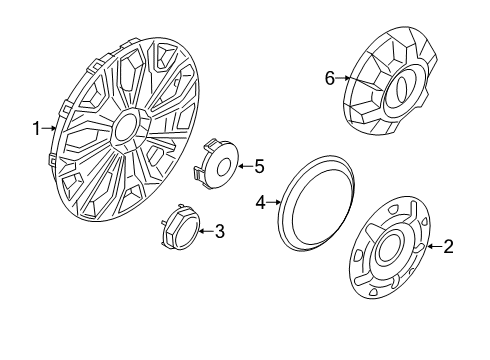 2018 Ford Transit-350 Wheel Covers & Trim Center Cap Diagram for CK4Z-1130-B