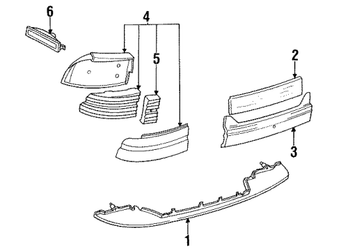 1988 Chevrolet Beretta Tail Lamps Lamp Asm-Tail Diagram for 5976174