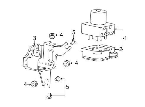 2010 Buick LaCrosse Parking Brake Front Cable Diagram for 22821391