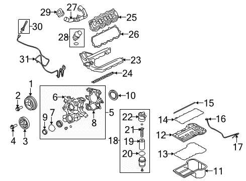 2008 Ford E-350 Super Duty Intake Manifold Upper Manifold Diagram for 2C3Z-9424-BA