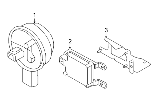 2020 Nissan Versa Cruise Control Distance Sensor Diagram for 28438-5EA5C