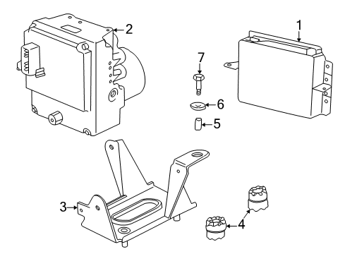 1998 BMW 528i Anti-Lock Brakes Hex Bolt Diagram for 07119913101