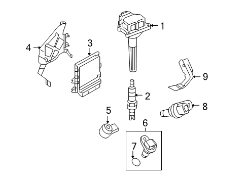 2010 Nissan 370Z Powertrain Control Computer Module Ecm Ecu Diagram for 23710-1EA9A