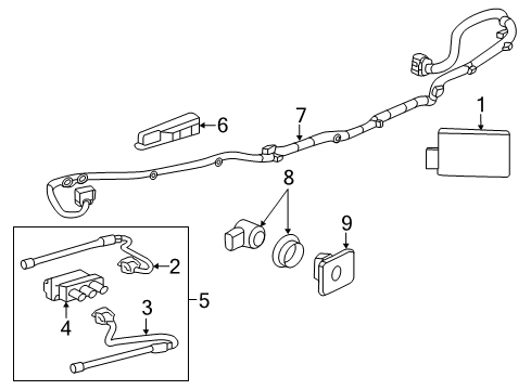 2020 Chevrolet Equinox Rear Bumper Harness Diagram for 84569240