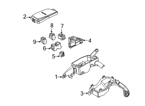 2021 Lexus ES300h Fuse & Relay Block, Engine Room Relay Diagram for 82742-33050