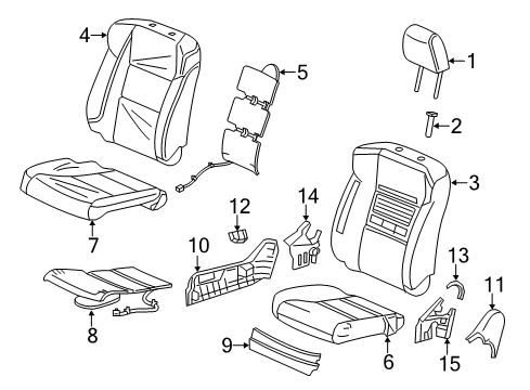 2018 Acura RDX Passenger Seat Components Headrest Assembly, Front (Sandstorm) Diagram for 81140-TX4-A31ZA