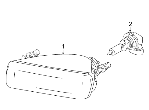 2008 Mercury Mountaineer Bulbs Fog Lamp Diagram for 6L9Z-15201-AA