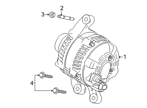 2022 Ford Transit Connect Alternator Alternator Diagram for KV6Z-10346-C