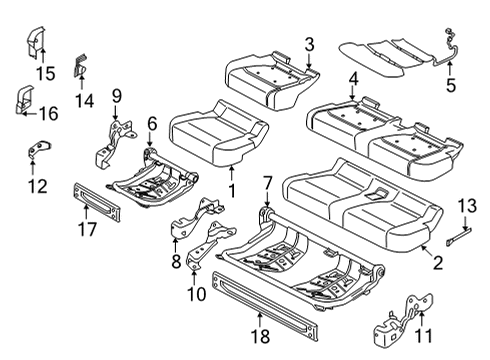 2021 Ford F-150 Heated Seats Upper Trim Diagram for FL3Z-1661350-BE