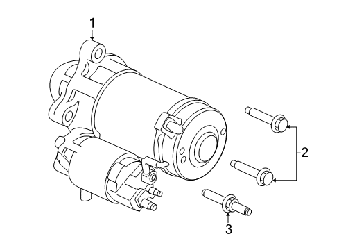 2017 Ford F-150 Starter Starter Diagram for DL3Z-11002-C