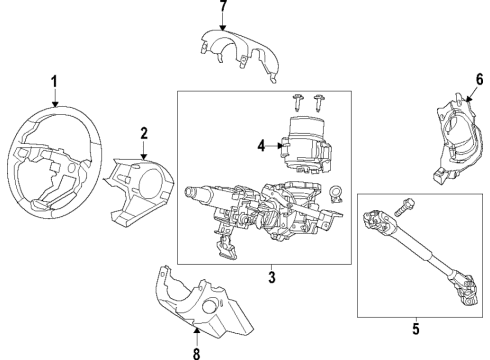 2017 Honda Fit Steering Column & Wheel, Steering Gear & Linkage Mcu Assy., EPS Diagram for 53681-T5R-A82