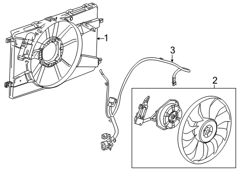 2015 Buick Verano Cooling System, Radiator, Water Pump, Cooling Fan Harness Diagram for 22966242