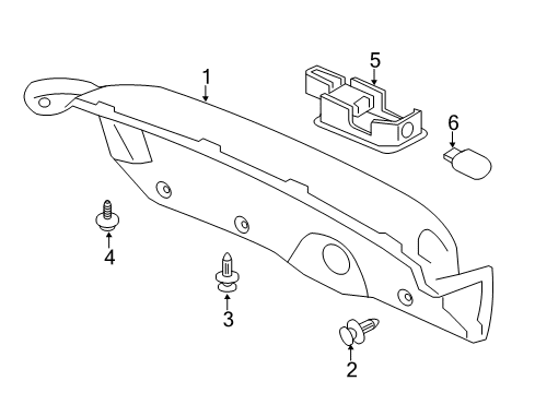 2015 Acura ILX Bulbs Clip, Trim (Graphite Black) Diagram for 90667-SDA-A01ZA