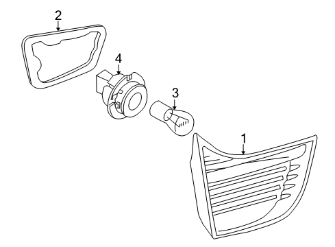 2011 BMW X6 Bulbs Rear Light In Trunk Lid, Left Diagram for 63217179987