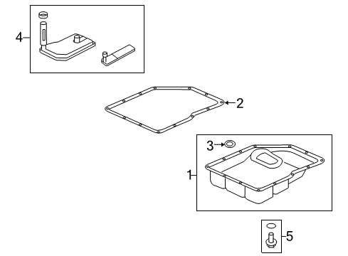 2013 GMC Sierra 1500 Transmission Transmission Pan Diagram for 29544374