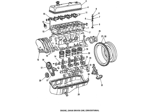 1984 Toyota Starlet Engine Mounting Bearing Set Diagram for 13041-13040-03