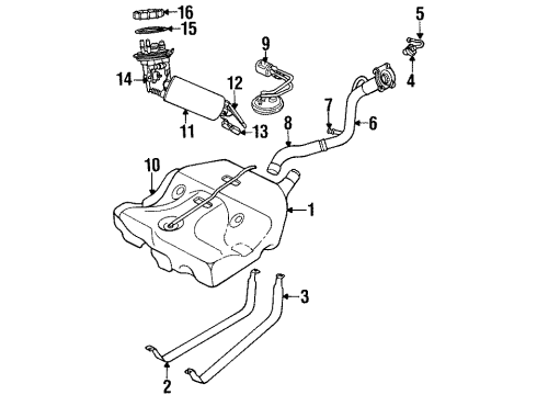 1996 Chrysler Sebring Fuel Injection Strap-Fuel Tank Diagram for 4616458