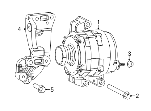 2020 Jeep Cherokee Alternator Engine Diagram for 68324893AC