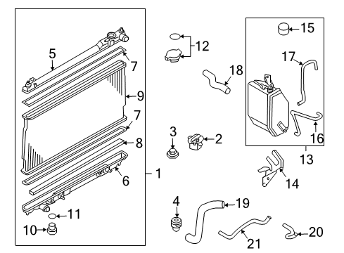 2007 Nissan 350Z Radiator & Components Hose-Auto Transmission Oil Cooler Diagram for 21631-AL505