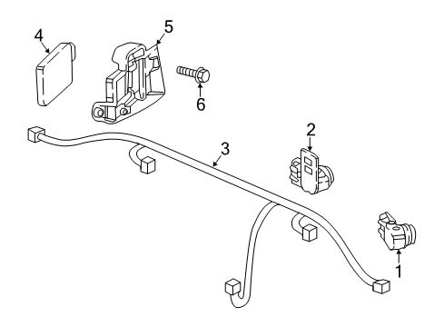 2022 Honda Accord Electrical Components - Rear Bumper SENSOR ASSY, PARKING Diagram for 39680-TZA-J11ZZ