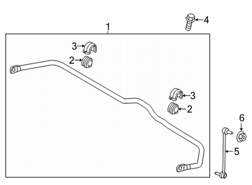 2022 Kia Carnival Stabilizer Bar & Components - Front BUSH-STABILIZER BAR Diagram for 54813R0000