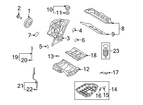 2007 Kia Amanti Filters Pulley-Idler Diagram for 252863L100