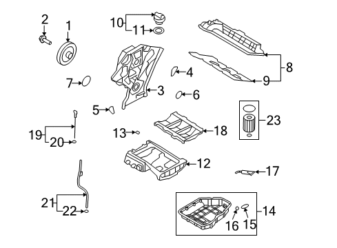 2007 Kia Amanti Filters Pulley-Idler Diagram for 25286-3L100