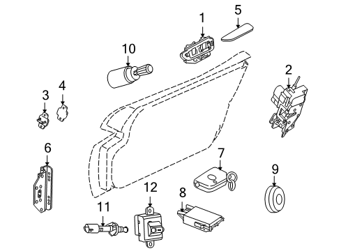 2010 Dodge Viper Lock & Hardware Switch-Mirror Diagram for 4608505AF