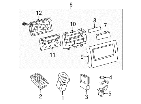 2016 Lexus GX460 Auxiliary Heater & A/C Socket Assembly, Power Outlet Diagram for 85530-60340