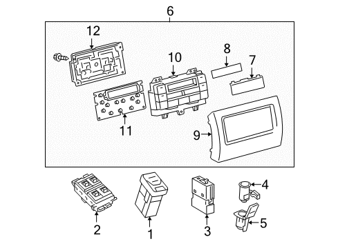 2016 Lexus GX460 Auxiliary Heater & A/C Lens, Center Cluster Module Diagram for 55938-60060