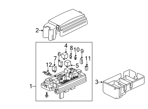 2004 Chevrolet Colorado Air Conditioner Cover Asm-Multiuse Relay Diagram for 21994524