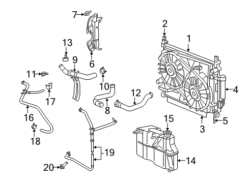 2005 Dodge Magnum Radiator & Components Radiator Cap Diagram for 55116901AA