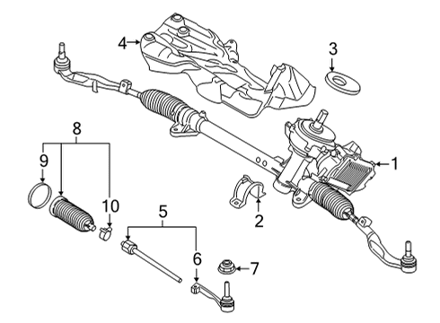 2021 BMW 228i xDrive Gran Coupe Steering Column & Wheel, Steering Gear & Linkage STEERING GEAR, ELECTRIC Diagram for 32106891579