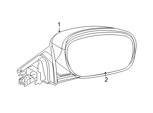 2007 Dodge Magnum Outside Mirrors Mirror-Outside, REARVIEW, Electric Diagram for XB811A4AK