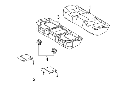 2014 Ford Taurus Heated Seats Cushion Cover Diagram for DG1Z-5463804-AA