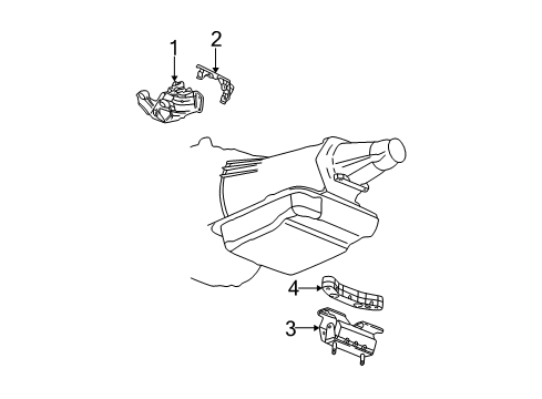 2005 GMC Envoy Engine & Trans Mounting Spacer-Engine Mount Bracket Diagram for 15179513