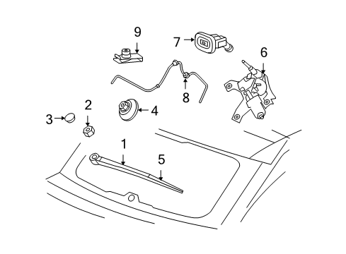 2010 Jeep Compass Wiper & Washer Components Hose-Rear Window WIPER Washer Diagram for 5303839AF