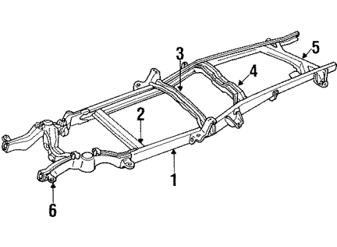 1989 GMC K2500 Frame & Components Bracket-Radiator Support Diagram for 15538240