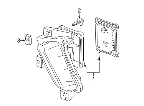 2021 Chevrolet Camaro Headlamps Daytime Run Lamp Diagram for 84341736