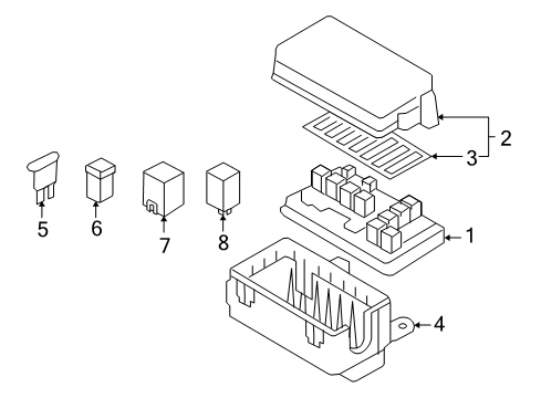 2009 Pontiac G3 Fuse & Relay Box, Fuse & Relay Diagram for 96826274