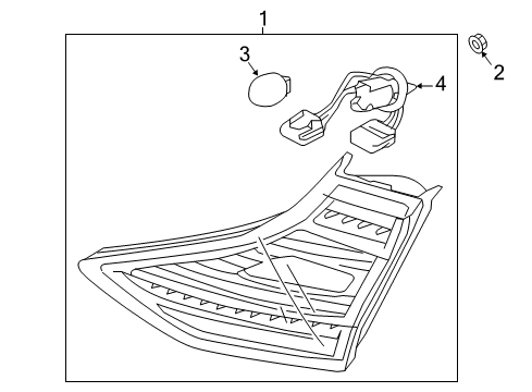 2017 Hyundai Ioniq Bulbs Lamp Assembly-Rear Combination Inside, LH Diagram for 92403-G2150