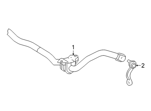 2022 Toyota Mirai Stabilizer Bar & Components - Front Stabilizer Bar Diagram for 48804-62010