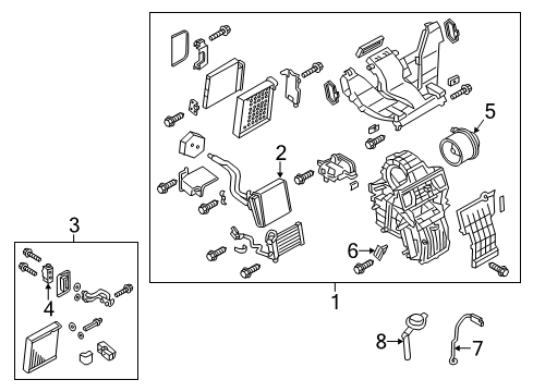 2014 Nissan NV200 Air Conditioner RESISTER Heater Diagram for 27150-8H300