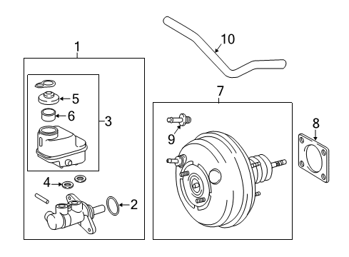 2017 Toyota Tacoma Hydraulic System Master Cylinder Diagram for 47025-04120