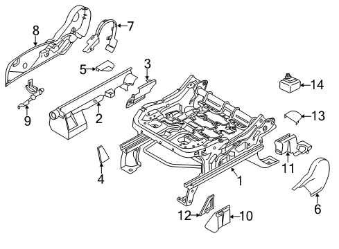 2014 Ford Escape Heated Seats Insulator Diagram for CJ5Z-7861748-AG