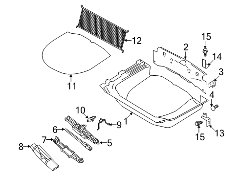 2009 Ford Taurus X Interior Trim - Rear Body Sill Plate Clip Diagram for -W704021-S100