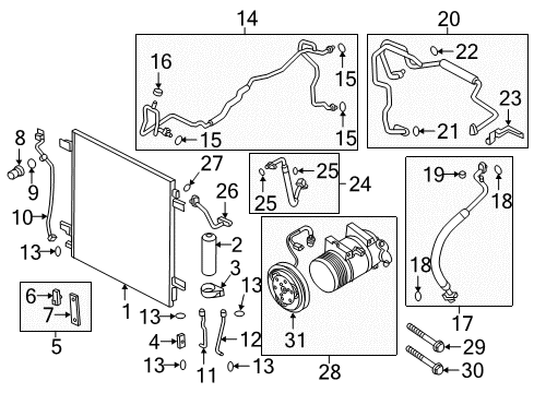 2021 Nissan Armada Automatic Temperature Controls Cap-Charge Valve Diagram for 92499-6AU0B