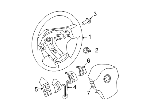 2004 Nissan Titan Cruise Control System Switch Assy-Radio Diagram for 25552-8S210