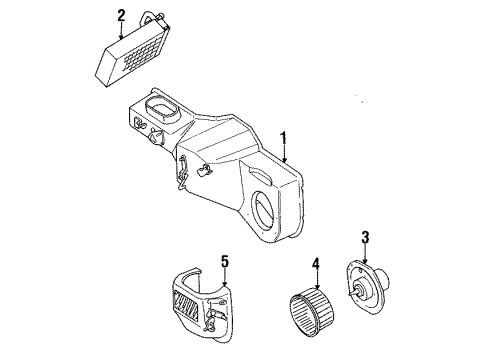 1993 Jeep Wrangler Heater Core & Control Valve Valve-Water Diagram for 68509702AA