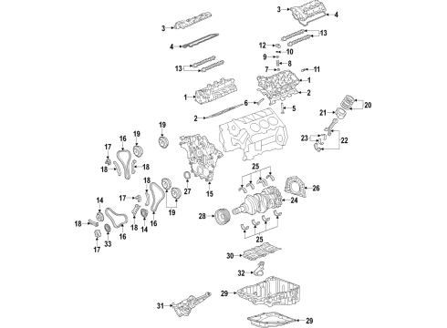 2018 Buick LaCrosse Engine Parts, Mounts, Cylinder Head & Valves, Camshaft & Timing, Variable Valve Timing, Oil Pan, Oil Pump, Balance Shafts, Crankshaft & Bearings, Pistons, Rings & Bearings Rear Transmission Mount Diagram for 84096991